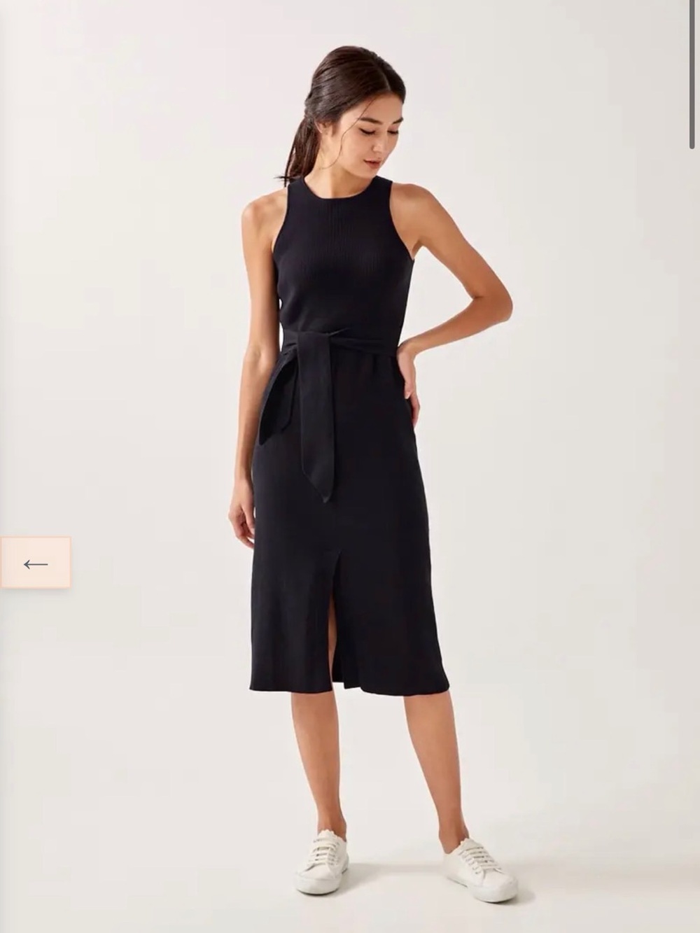 Olym Ribbed Knit Midi Dress